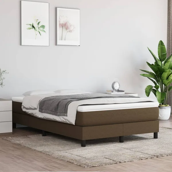 Matelas de lit à ressorts ensachés fermeté moyenne Marron foncé 120x200x20 cm