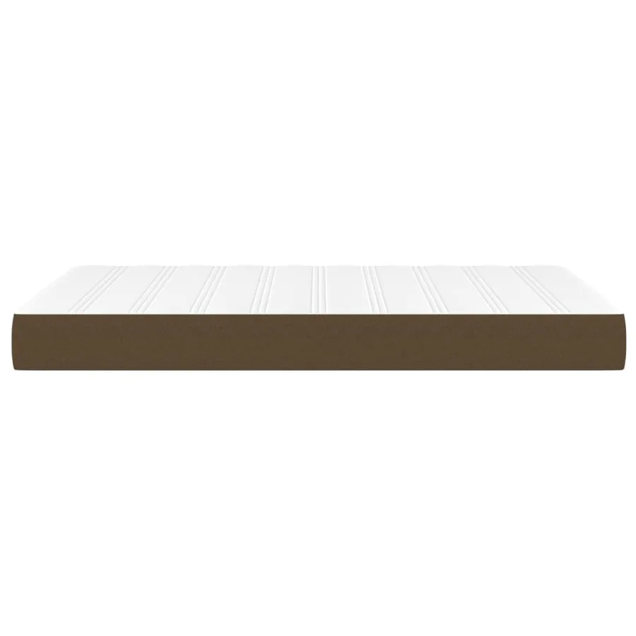 Matelas de lit à ressorts ensachés fermeté moyenne Marron foncé 120x200x20 cm - 4