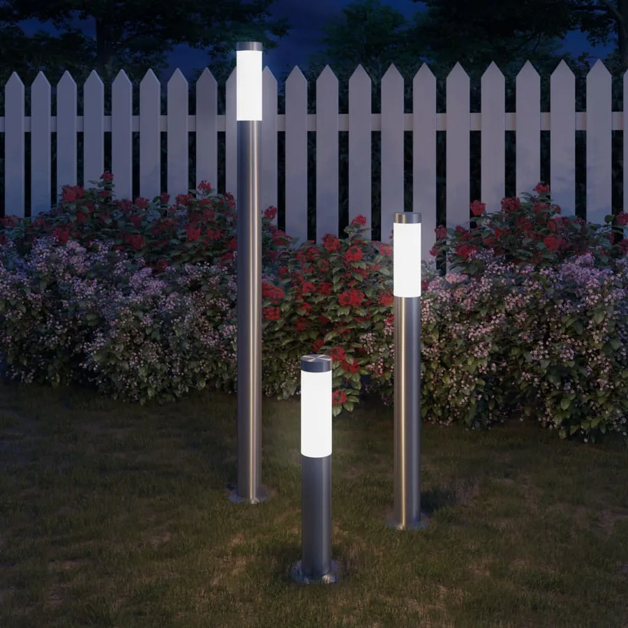 Ensemble de 3 lampes de jardin étanches Acier inoxydable - 10