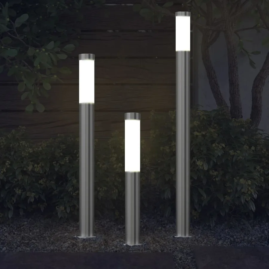 Ensemble de 3 lampes de jardin étanches Acier inoxydable - 11