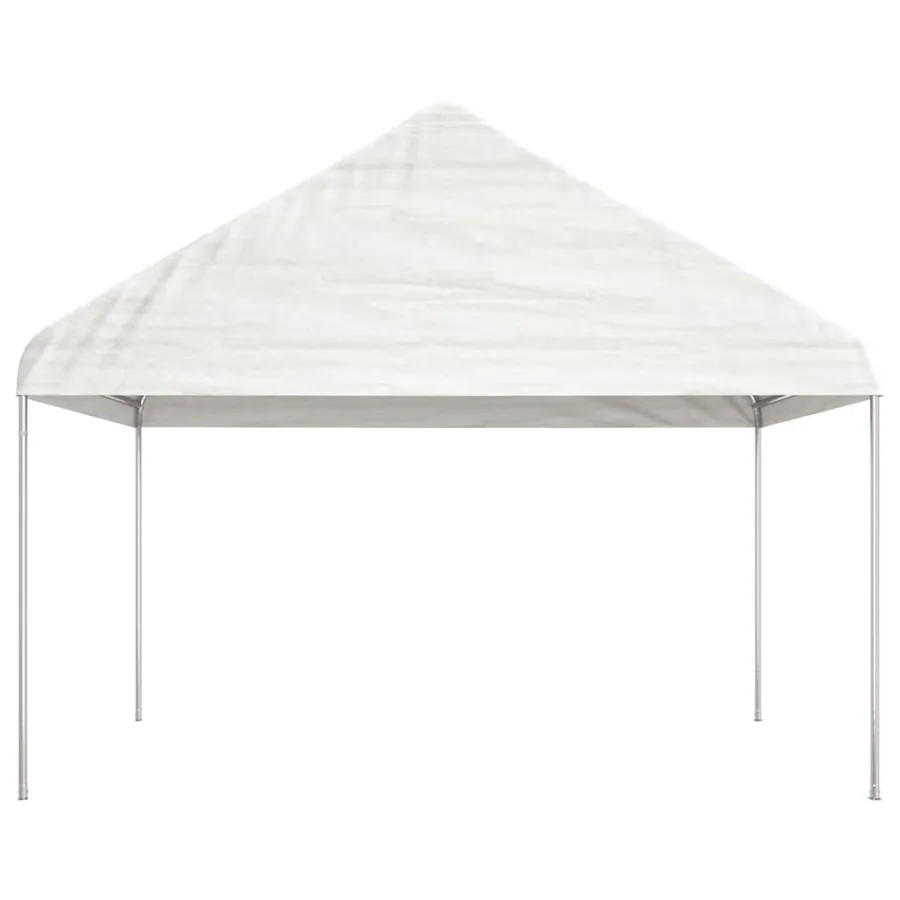 Belvédère avec toit blanc 8,92x4,08x3,22 m polyéthylène - 3