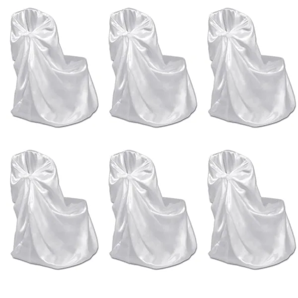 Housse de chaise blanche pour le banquet de mariage 6 pièces