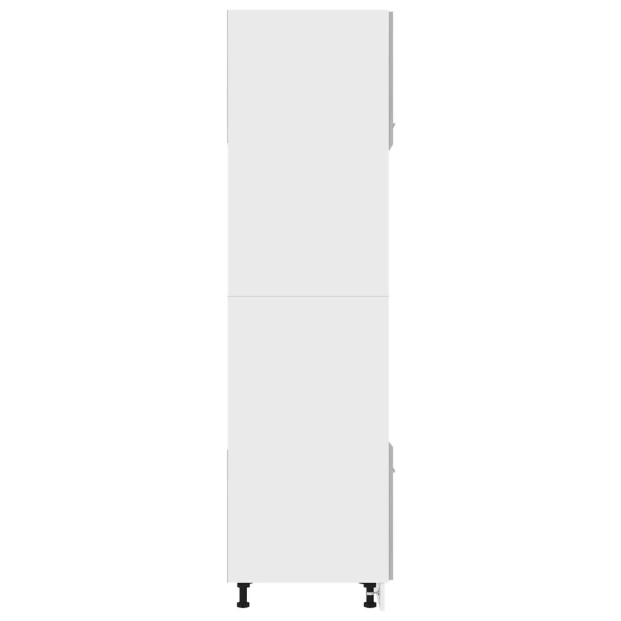 Armoire à micro-ondes Gris béton 60x57x207 cm Bois d’ingénierie - 7