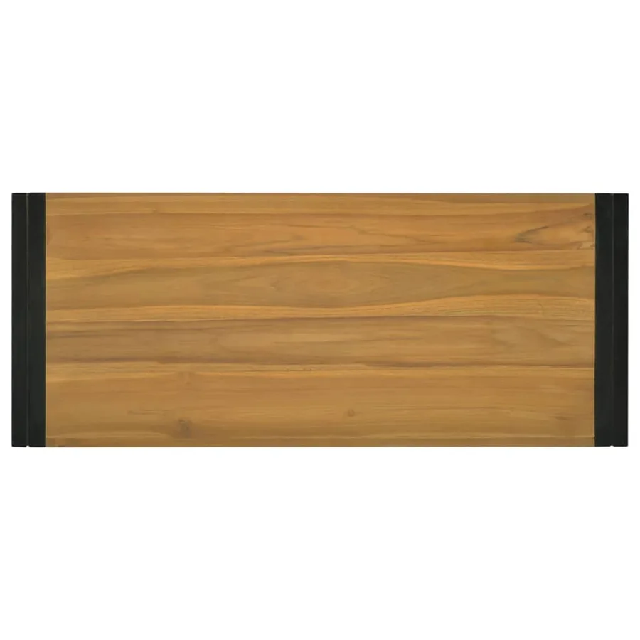 Armoire murale de salle de bain 110x45x35cm Bois de teck solide - 4