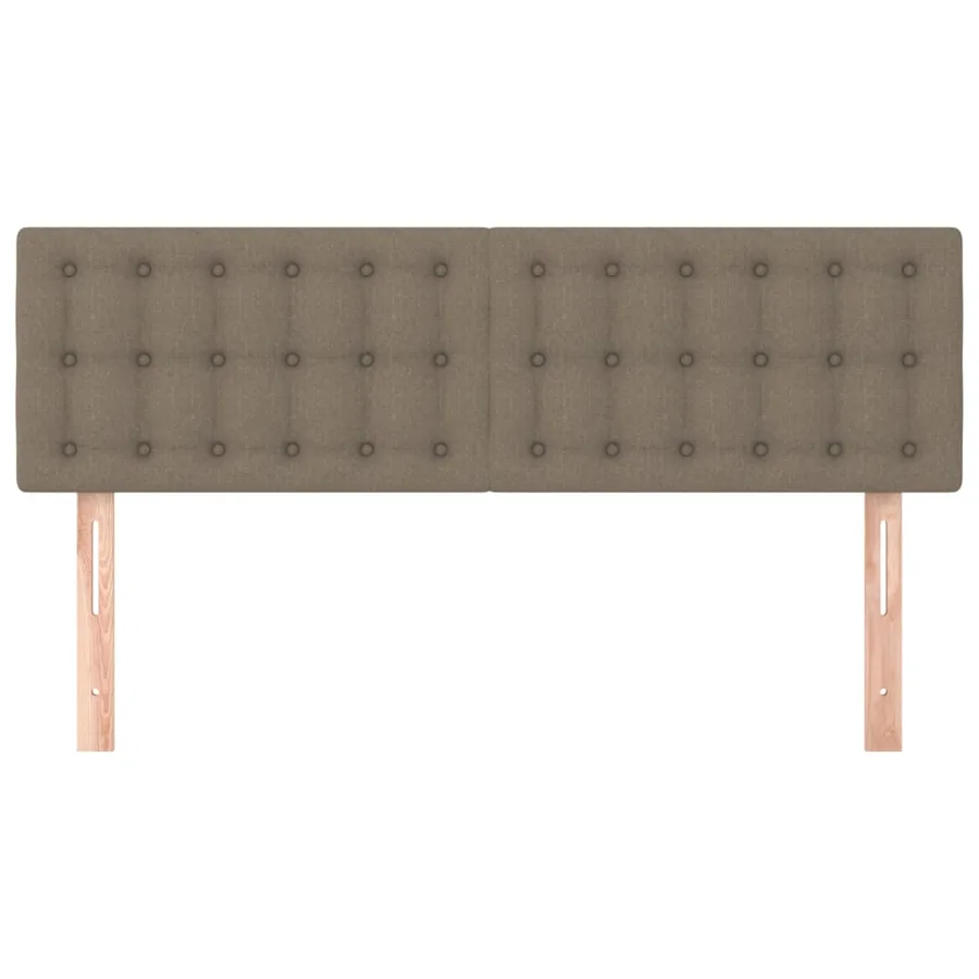 Têtes de lit Taupe 144x5x78/88 cm Tissu - 3