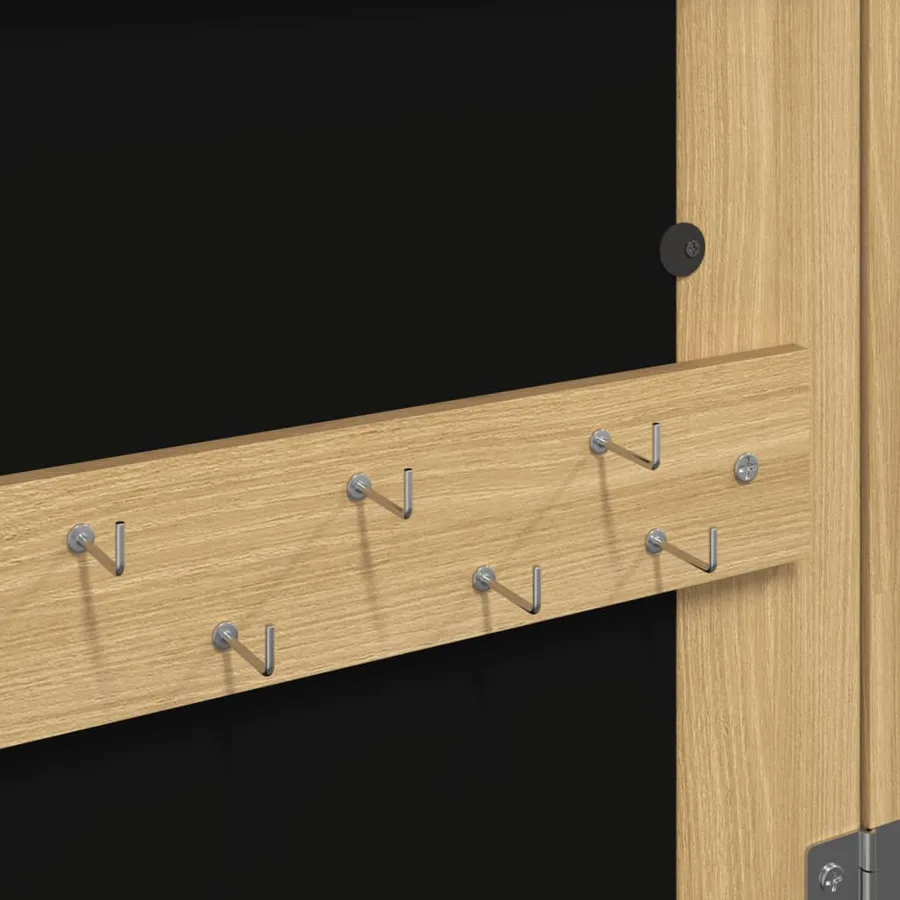 Armoire à bijoux avec miroir murale 37,5x10x67 cm - 8