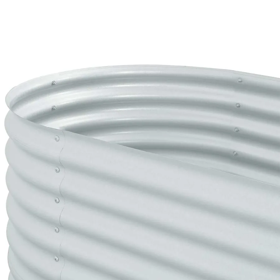 Lit surélevé de jardin 320x80x81 cm Acier galvanisé Argenté - 8