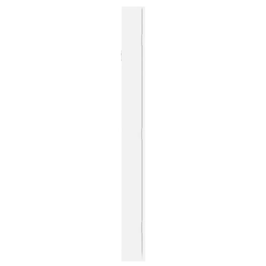 Armoire à bijoux avec miroir murale blanc 37,5x10x106 cm - 6