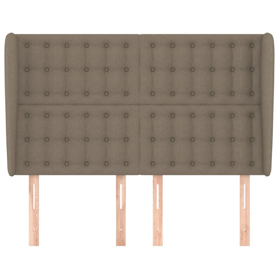 Tête de lit avec oreilles Taupe 147x23x118/128 cm Tissu - 3