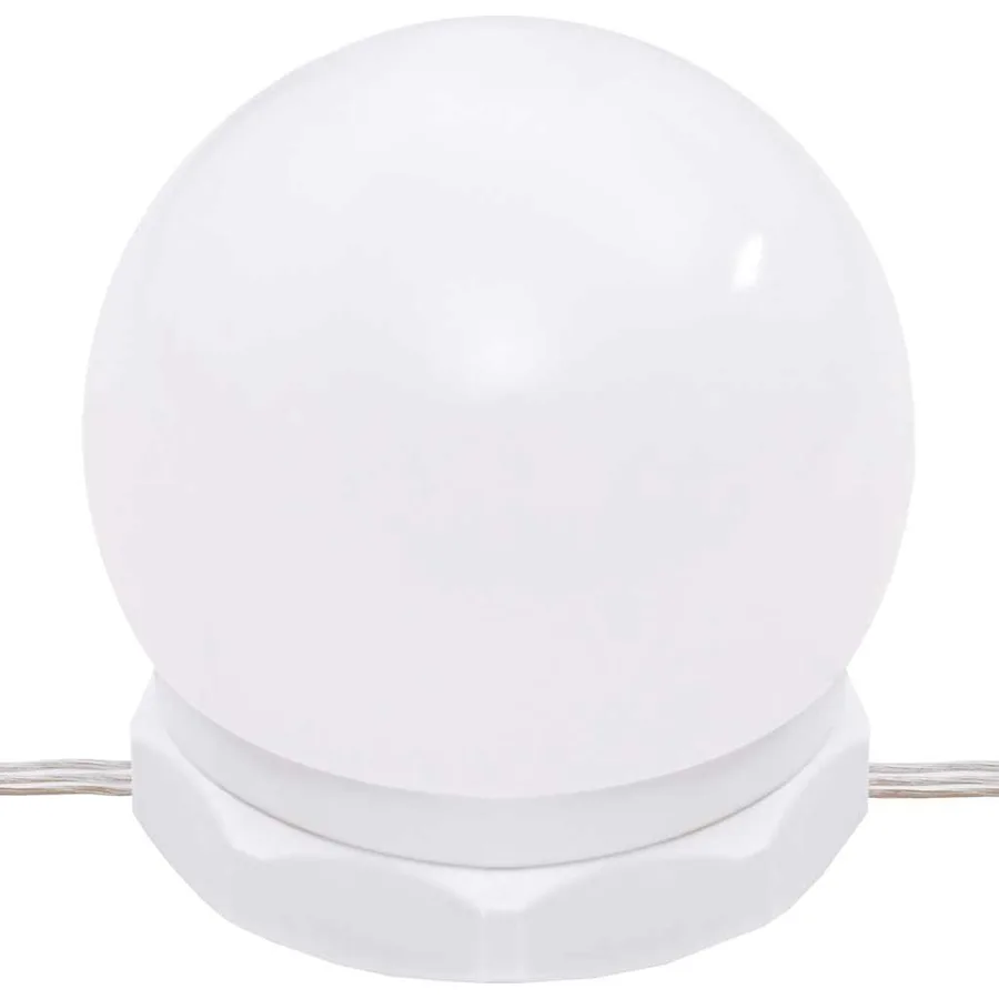 Coiffeuse avec LED Blanc brillant 60x40x140 cm - 8