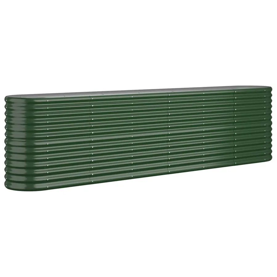 Lit surélevé de jardin Acier galvanisé 260x40x68 cm Vert - 2