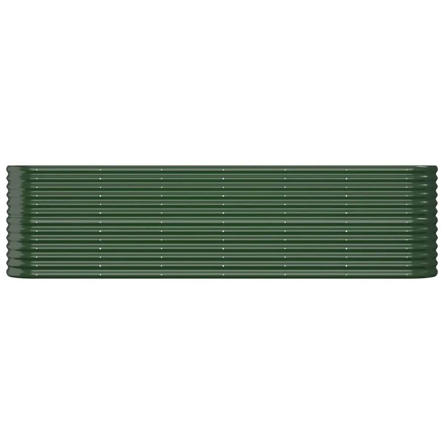 Lit surélevé de jardin Acier galvanisé 260x40x68 cm Vert - 3
