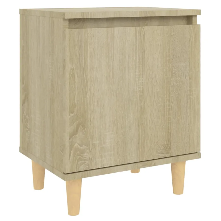 Table de chevet avec pieds en bois Chêne sonoma 40x30x50 cm - 2