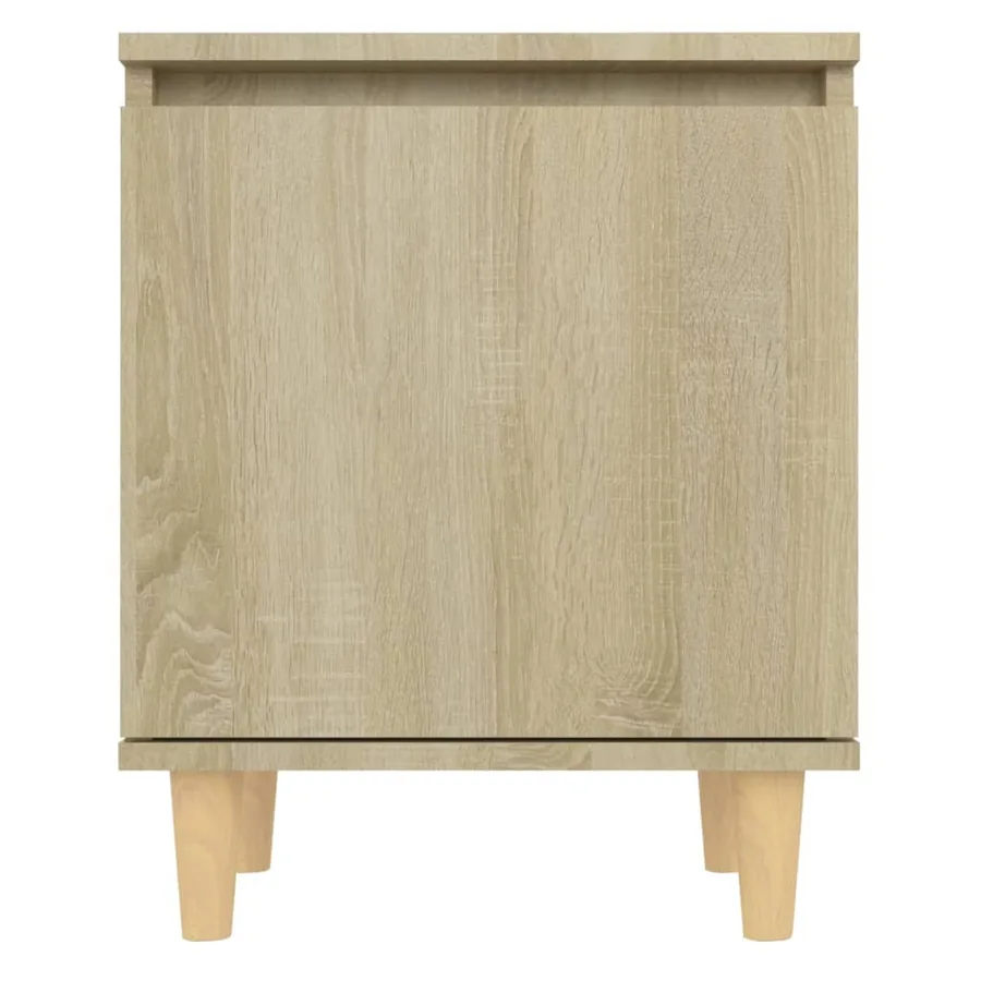Table de chevet avec pieds en bois Chêne sonoma 40x30x50 cm - 4