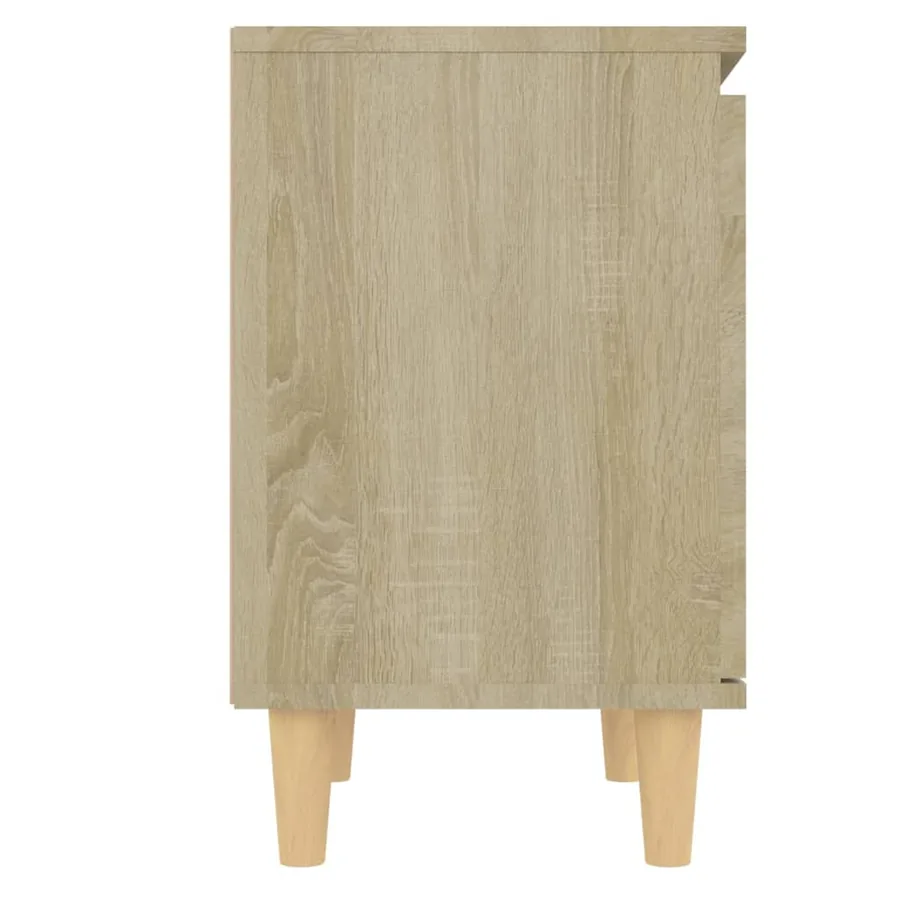 Table de chevet avec pieds en bois Chêne sonoma 40x30x50 cm - 5