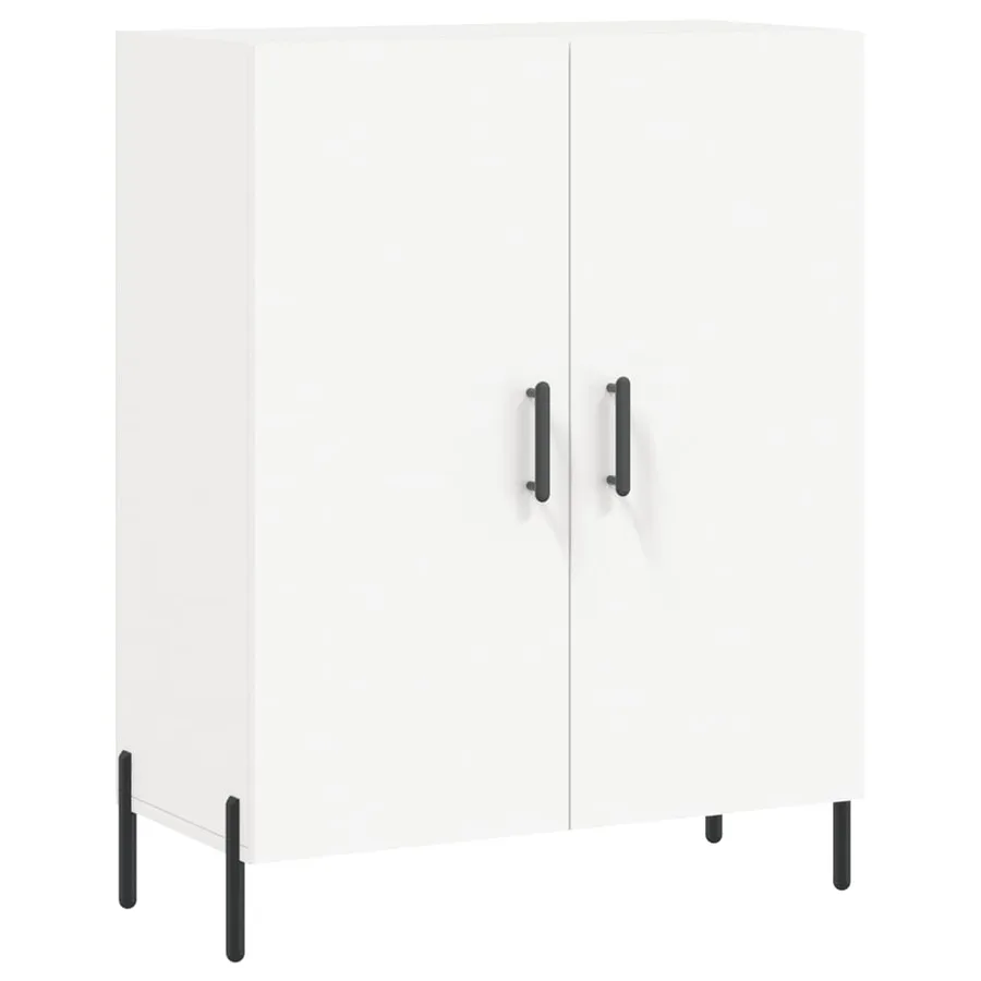 Buffet haut Blanc 69,5x34x180 cm Bois d'ingénierie - 7