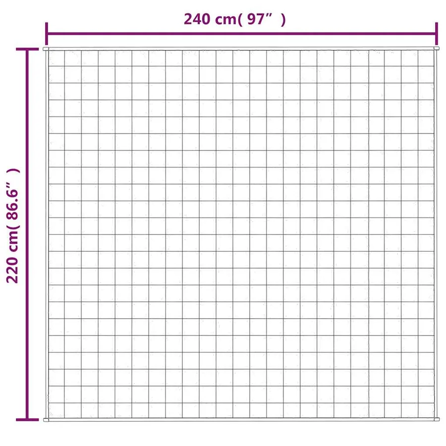 Couverture lestée Gris 220x240 cm 15 kg Tissu - 6