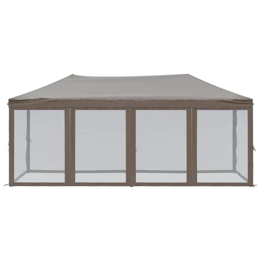 Tente de réception pliable avec parois Taupe 3x6 m - 3