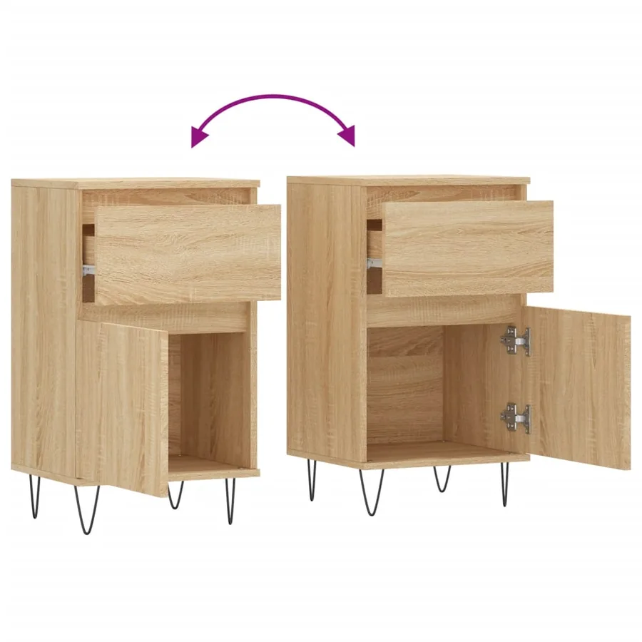 Buffet chêne sonoma 40x35x70 cm bois d'ingénierie - 10
