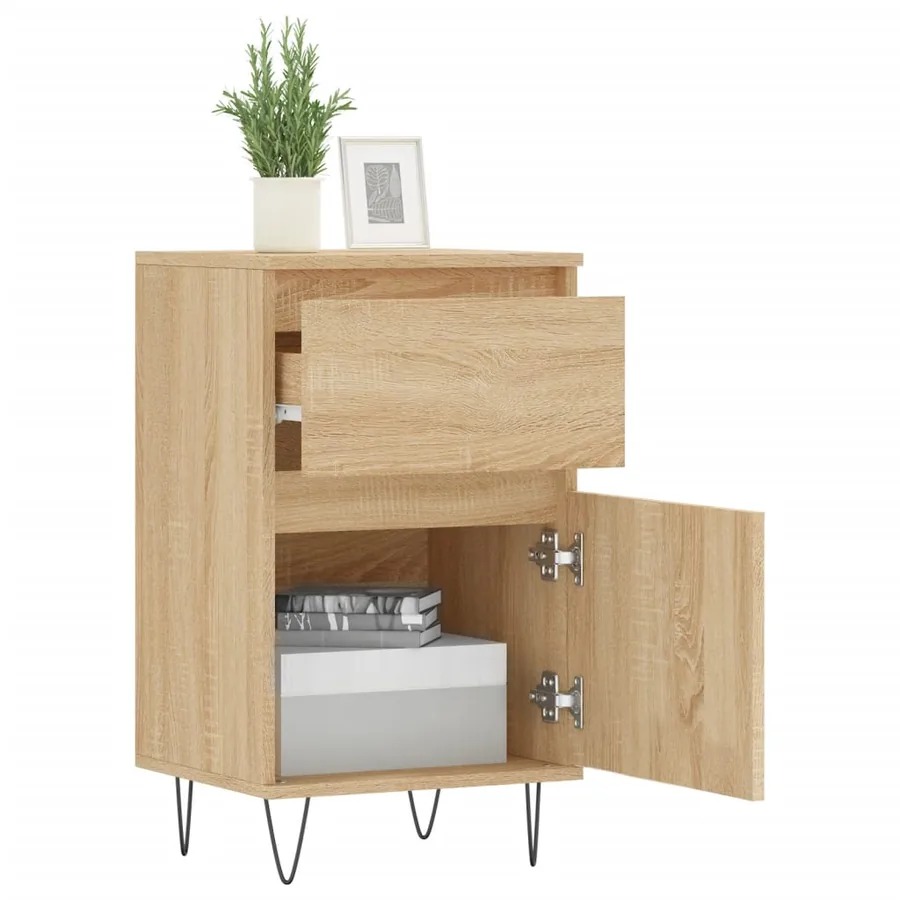 Buffet chêne sonoma 40x35x70 cm bois d'ingénierie - 9