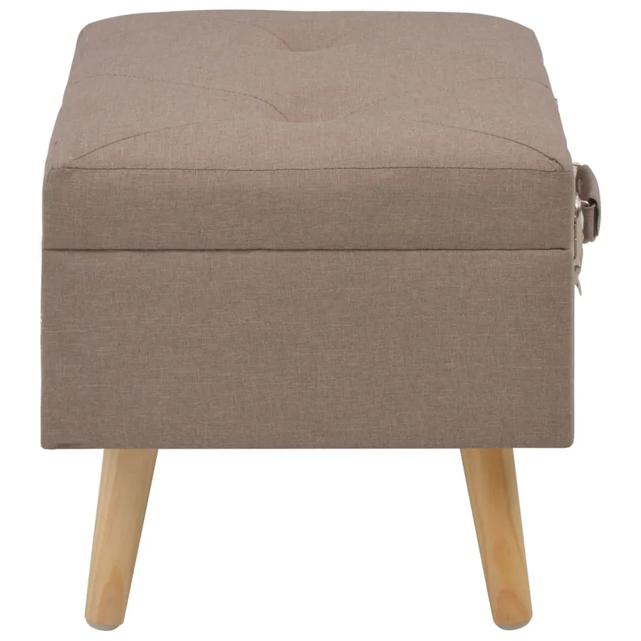 Tabourets de rangement lot de 3 Marron Tissu - 12