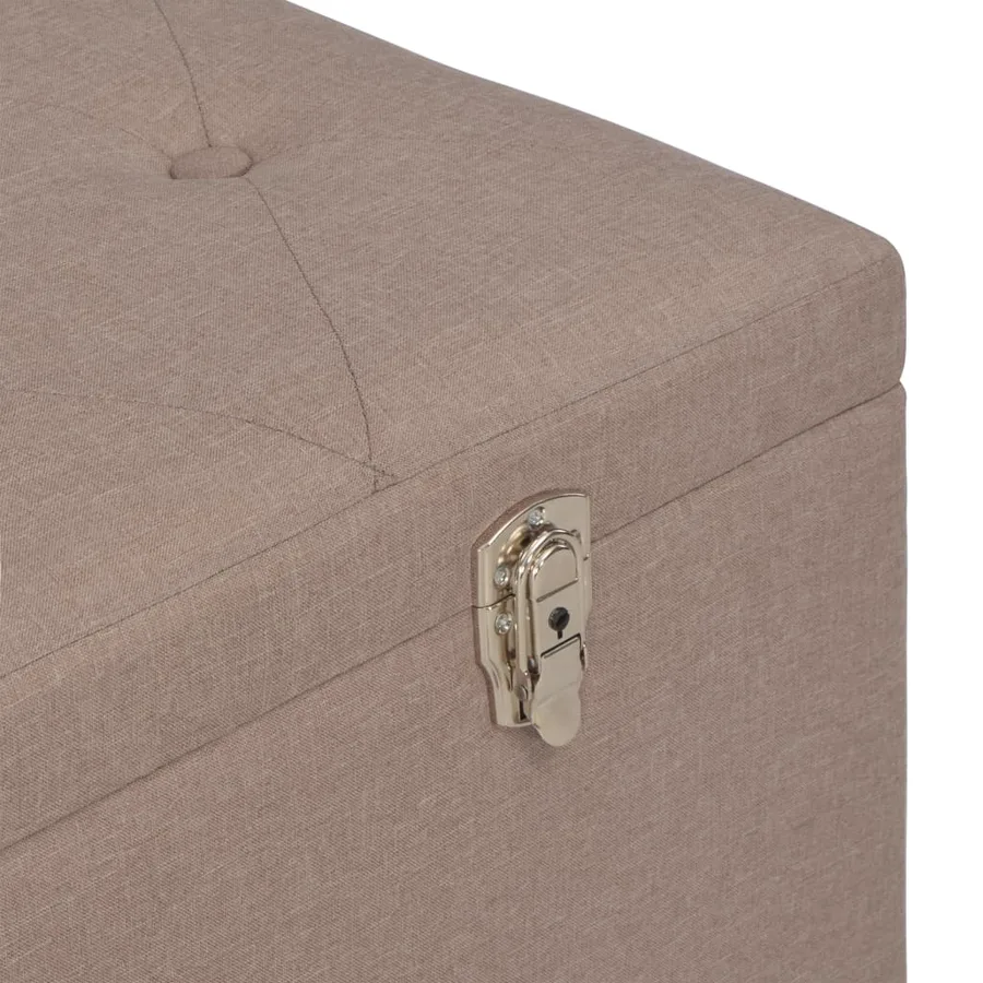Tabourets de rangement lot de 3 Marron Tissu - 16