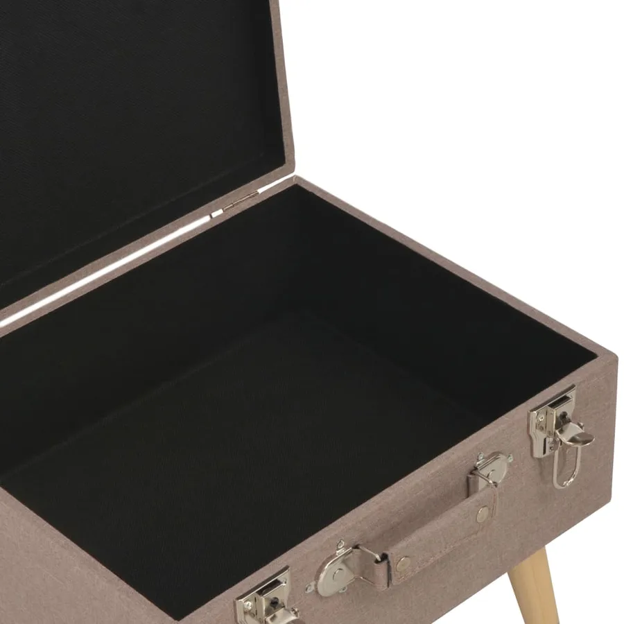 Tabourets de rangement lot de 3 Marron Tissu - 7