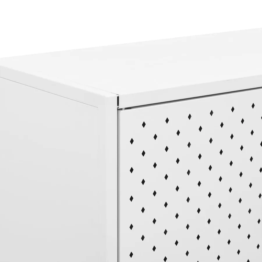 Buffet haut Blanc 80x35x135 cm Acier - 9