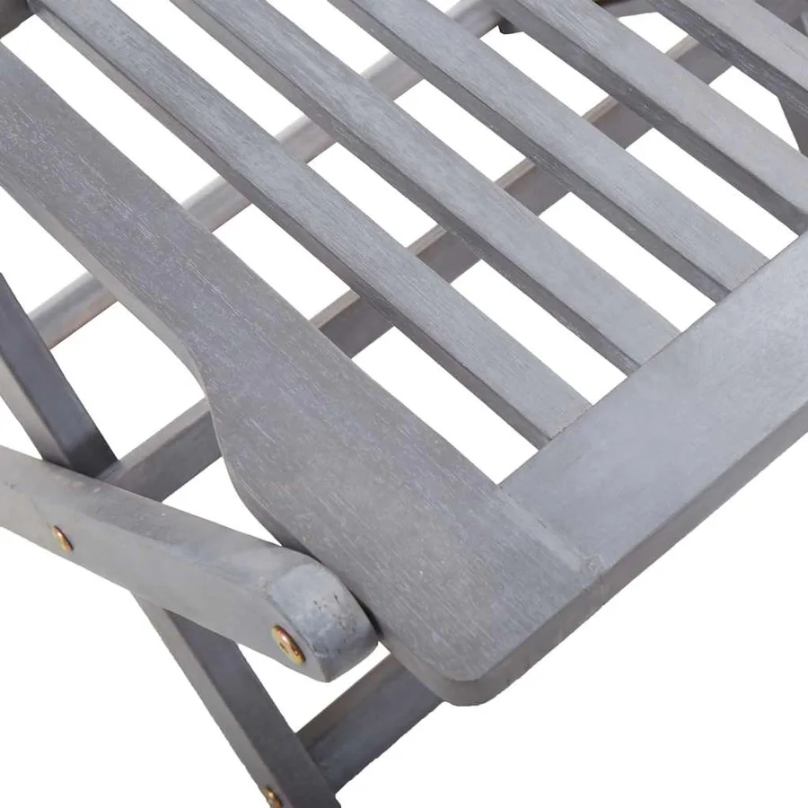 Chaises pliables d'extérieur lot de 2 et coussins Bois d'acacia - 17