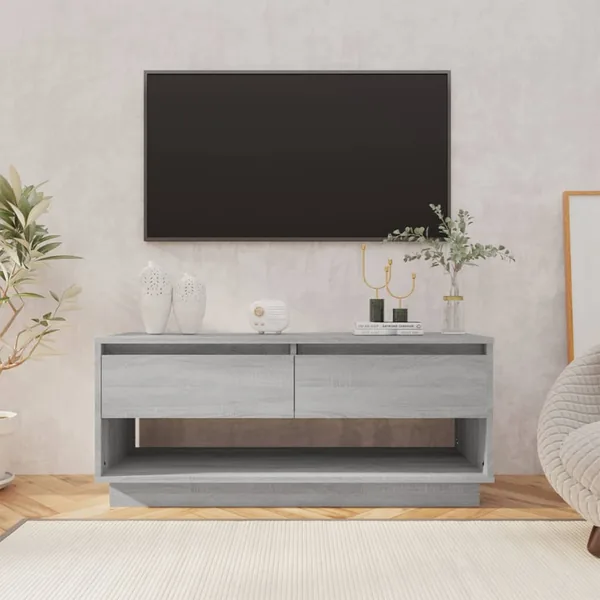 Meuble TV Sonoma gris 102x41x44 cm Bois d'ingénierie