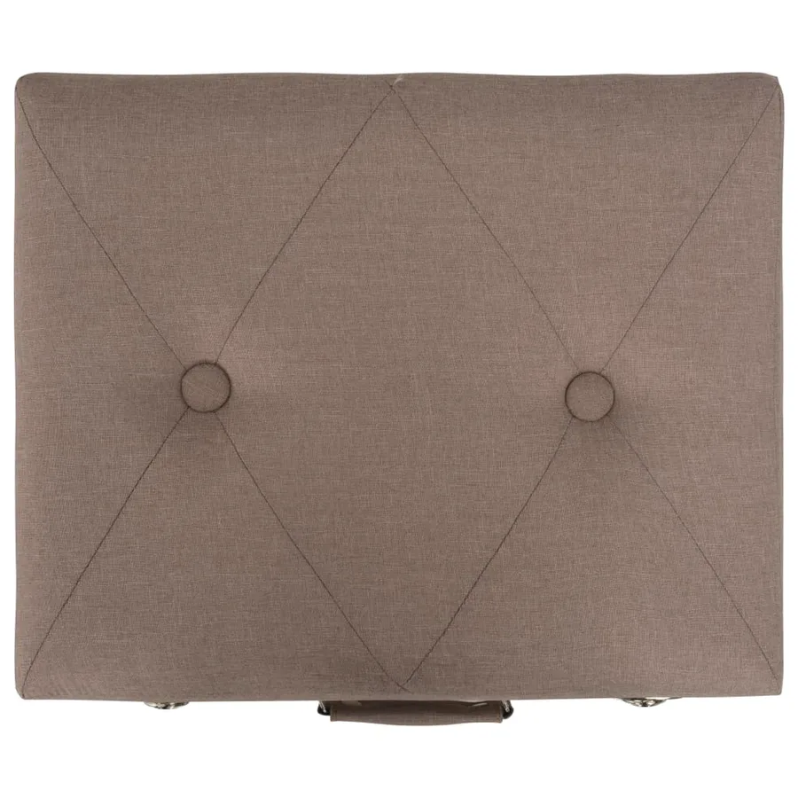 Tabouret de rangement 40 cm Marron Tissu - 4