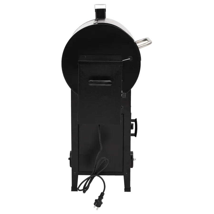 Gril à granulés avec cheminée noir 104 cm fer - 6