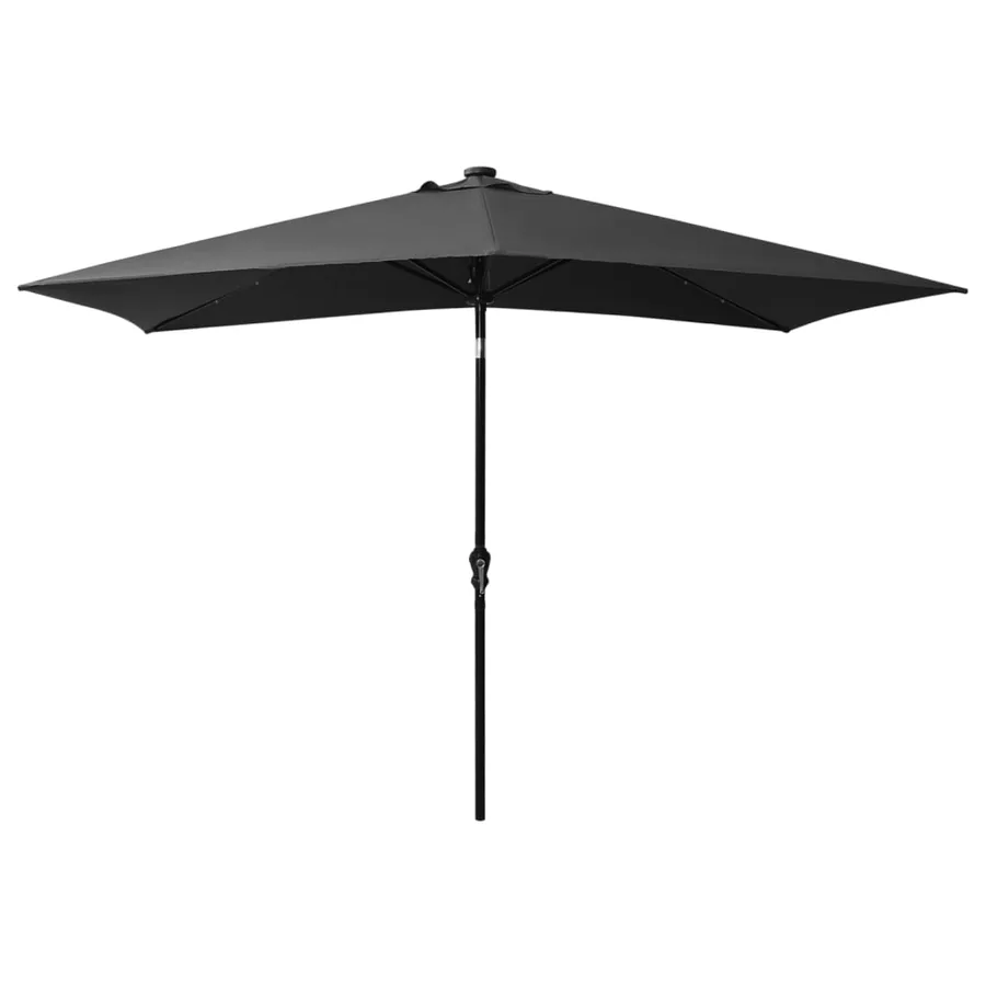 Parasol de jardin avec LED et mât en acier anthracite 2x3 m - 3
