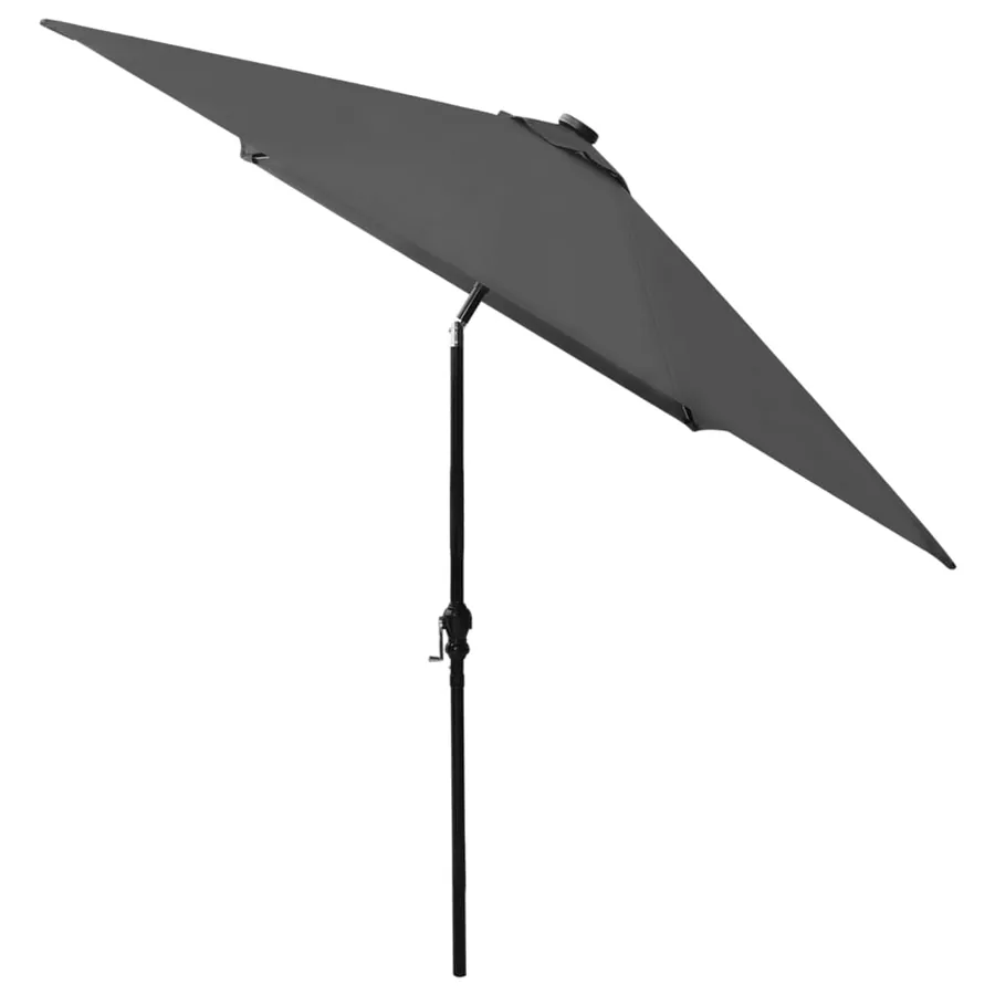 Parasol de jardin avec LED et mât en acier anthracite 2x3 m - 5