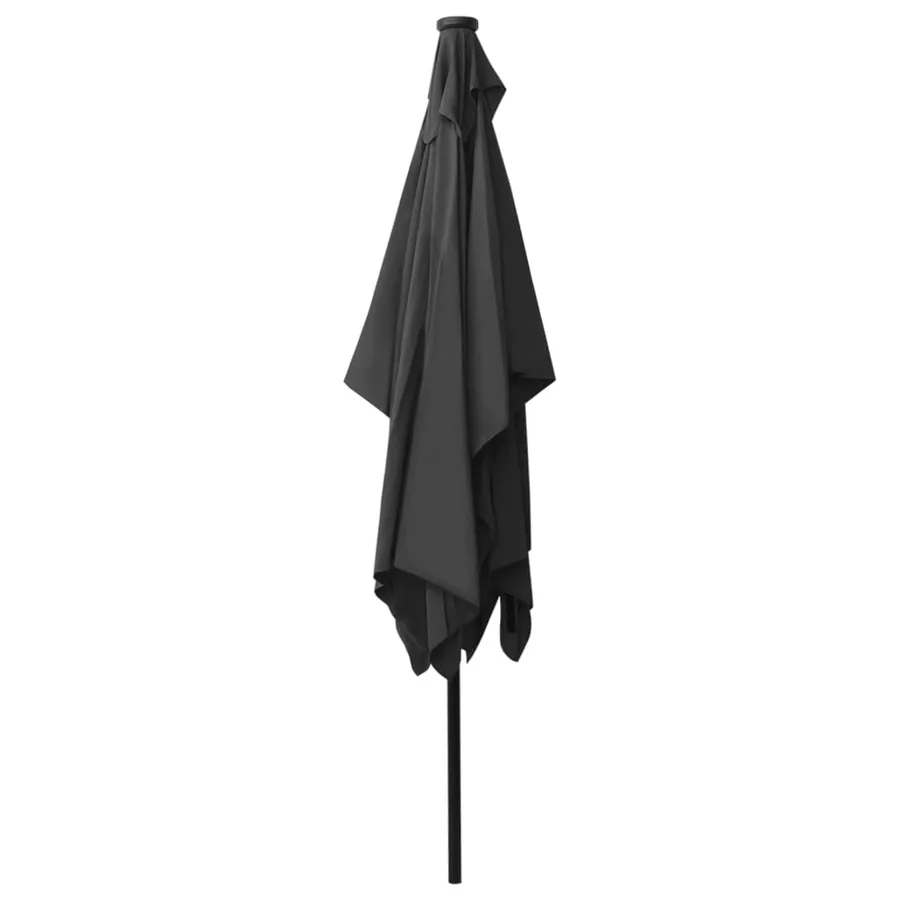 Parasol de jardin avec LED et mât en acier anthracite 2x3 m - 6