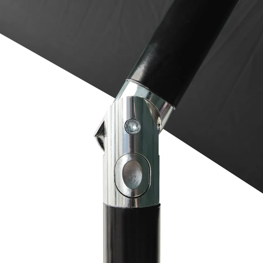 Parasol de jardin avec LED et mât en acier anthracite 2x3 m - 7