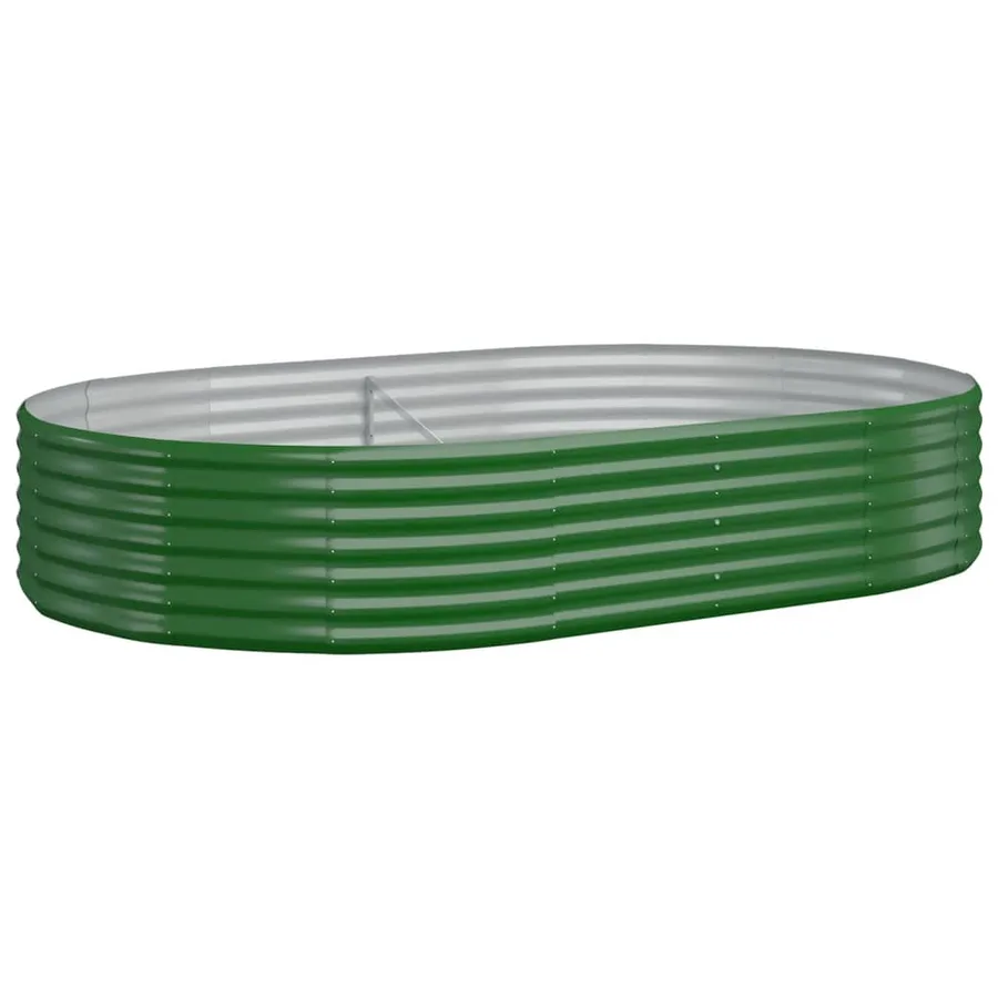 Lit surélevé de jardin Acier galvanisé 214x140x36cm Vert - 2