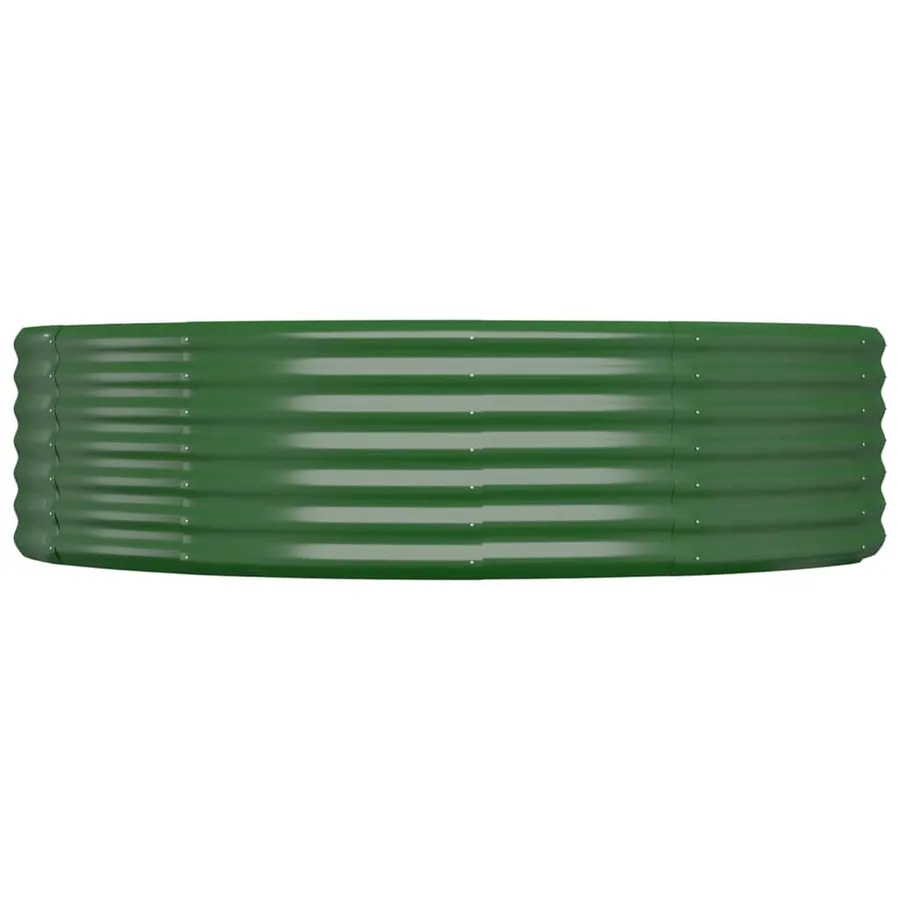 Lit surélevé de jardin Acier galvanisé 214x140x36cm Vert - 4