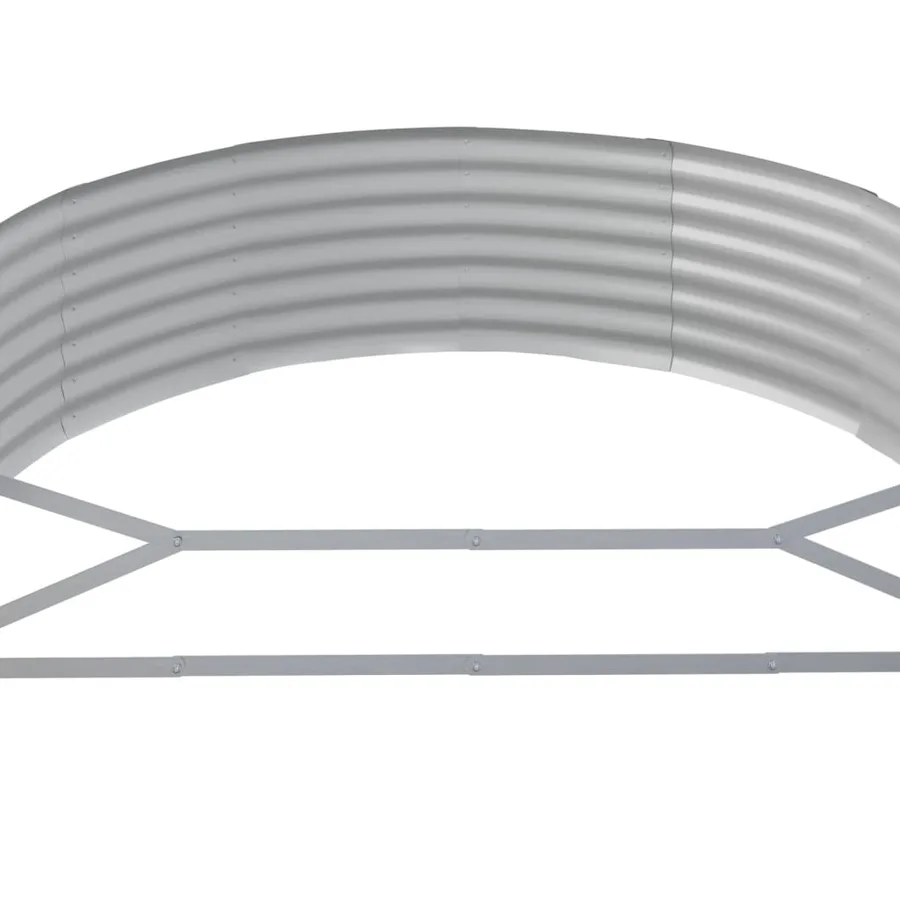 Lit surélevé de jardin Acier galvanisé 214x140x36cm Vert - 5
