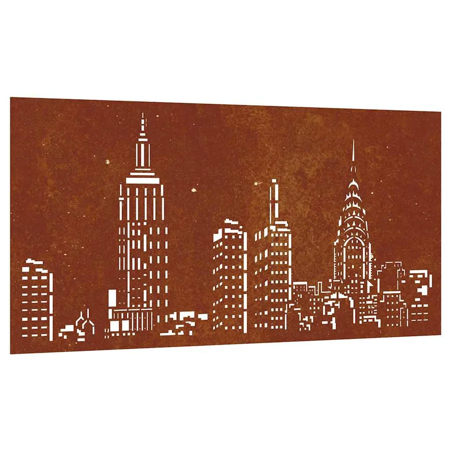 Décoration murale jardin 105x55cm acier corten design d'horizon - 2