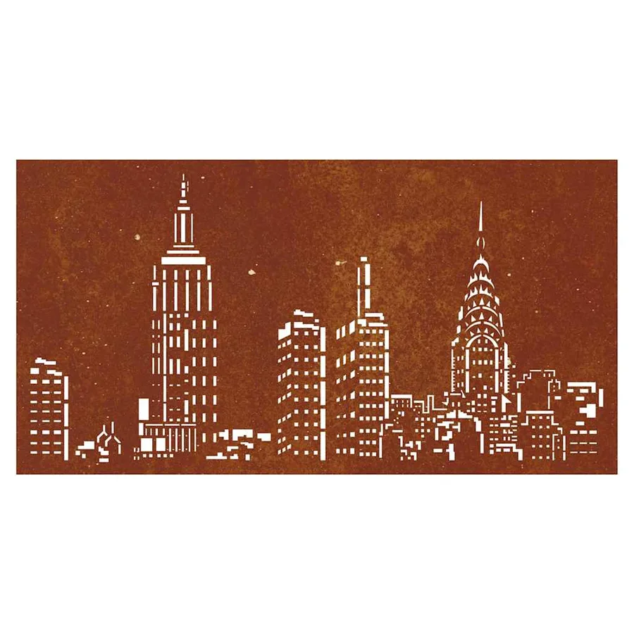 Décoration murale jardin 105x55cm acier corten design d'horizon - 4
