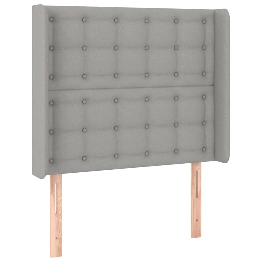 Sommier à lattes de lit matelas LED Gris clair 100x200 cm Tissu - 7