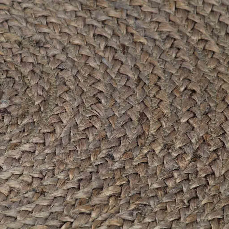 Tapis fait à la main Jute Rond 180 cm Gris - 4