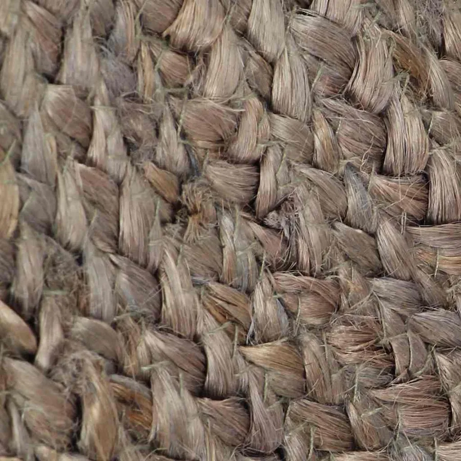 Tapis fait à la main Jute Rond 180 cm Gris - 5
