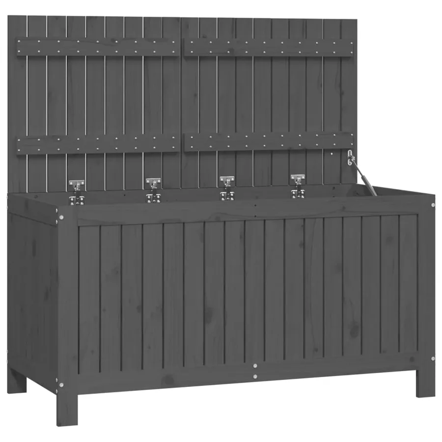 Boîte de rangement de jardin Gris 121x55x64 cm Bois de pin - 2