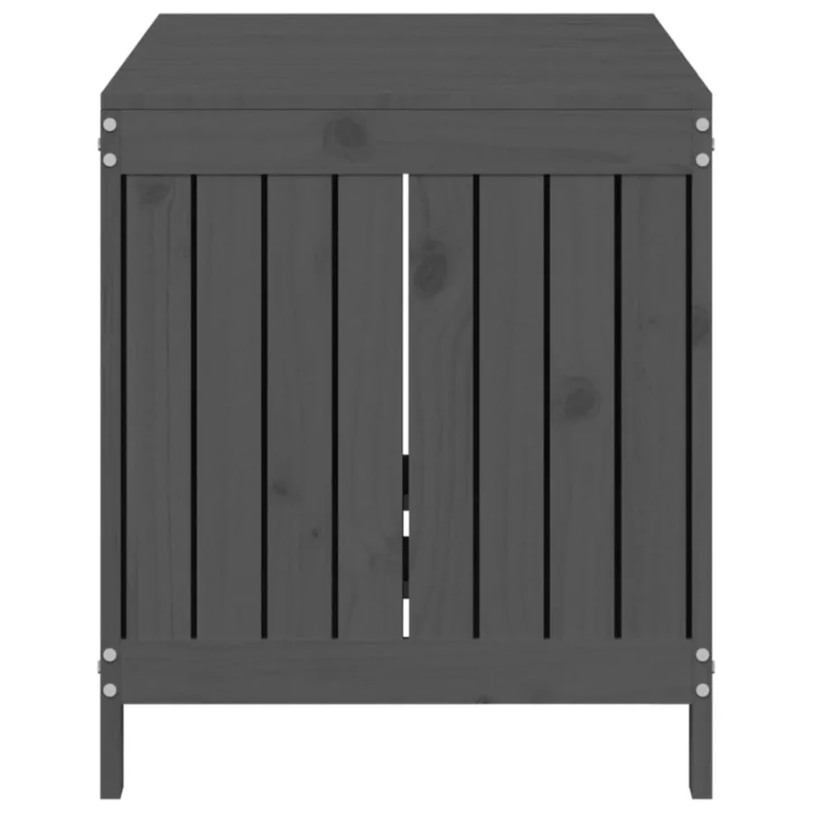 Boîte de rangement de jardin Gris 121x55x64 cm Bois de pin - 7