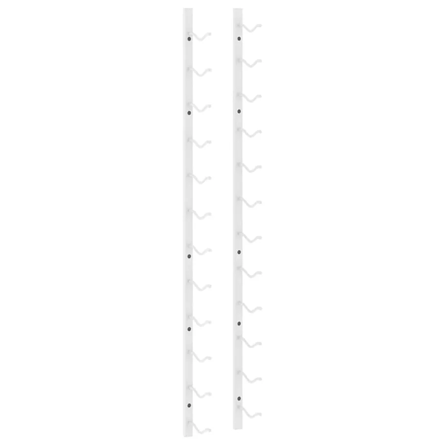 Casier à vin mural pour 12 bouteilles 2 pcs Blanc Fer - 6