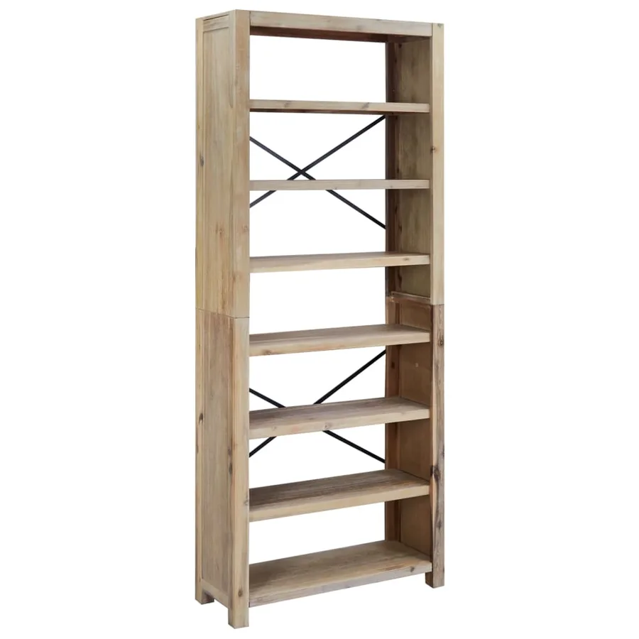 Bibliothèque 7 niveaux 80x30x200 cm Bois solide d'acacia - 2