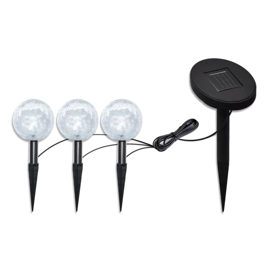 Lampes de jardin LED solaires 3 pcs avec piquet de sol - 2
