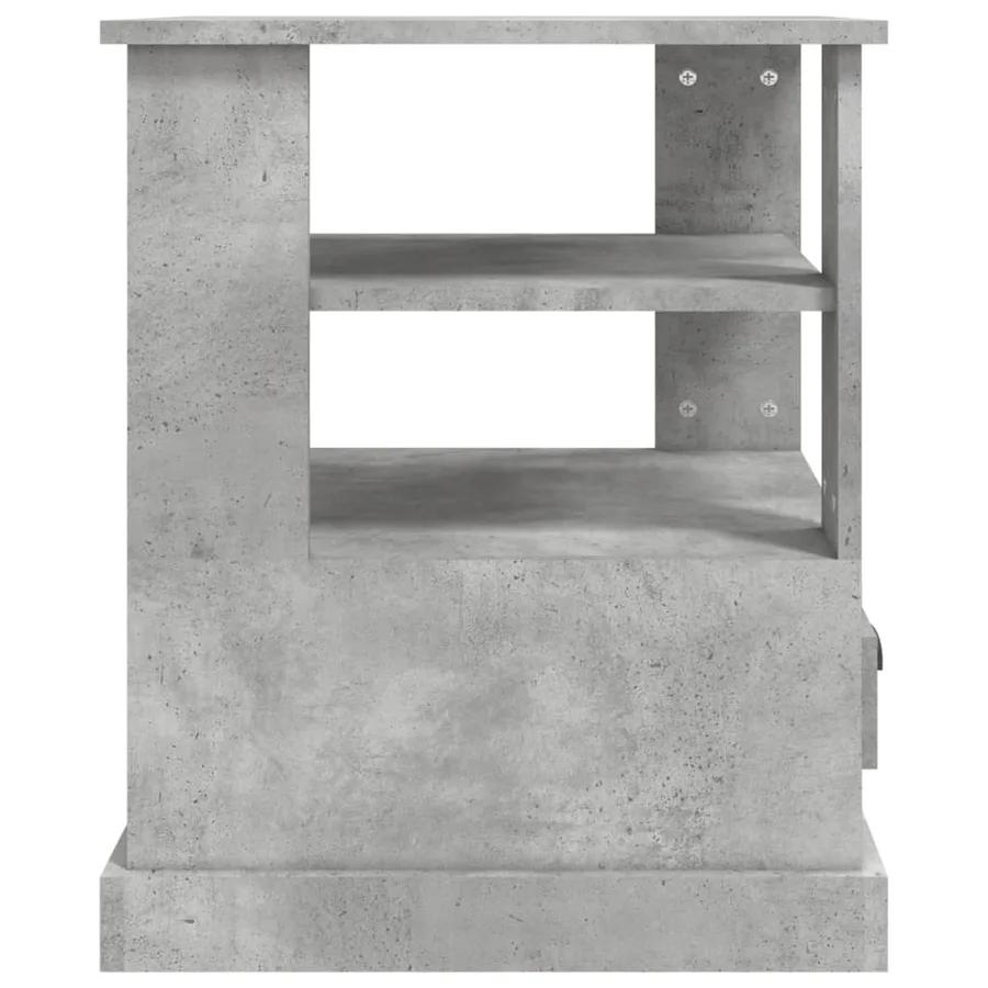 Table d'appoint gris béton 50x50x60 cm bois d'ingénierie - 7